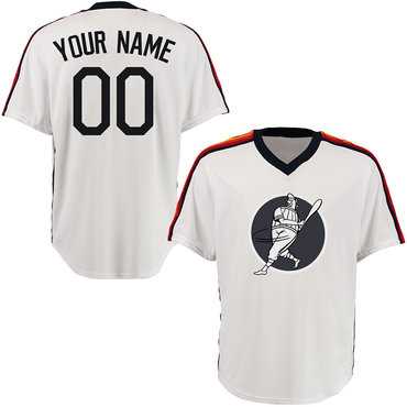 Astros White Customized Throwback New Design Jersey,We sell and wholesale Astros White Customized Throwback New Design Jersey on line form chian!